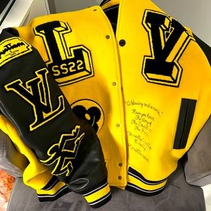 Brand new Yellow & Black Louis Vuitton varsity jacket.